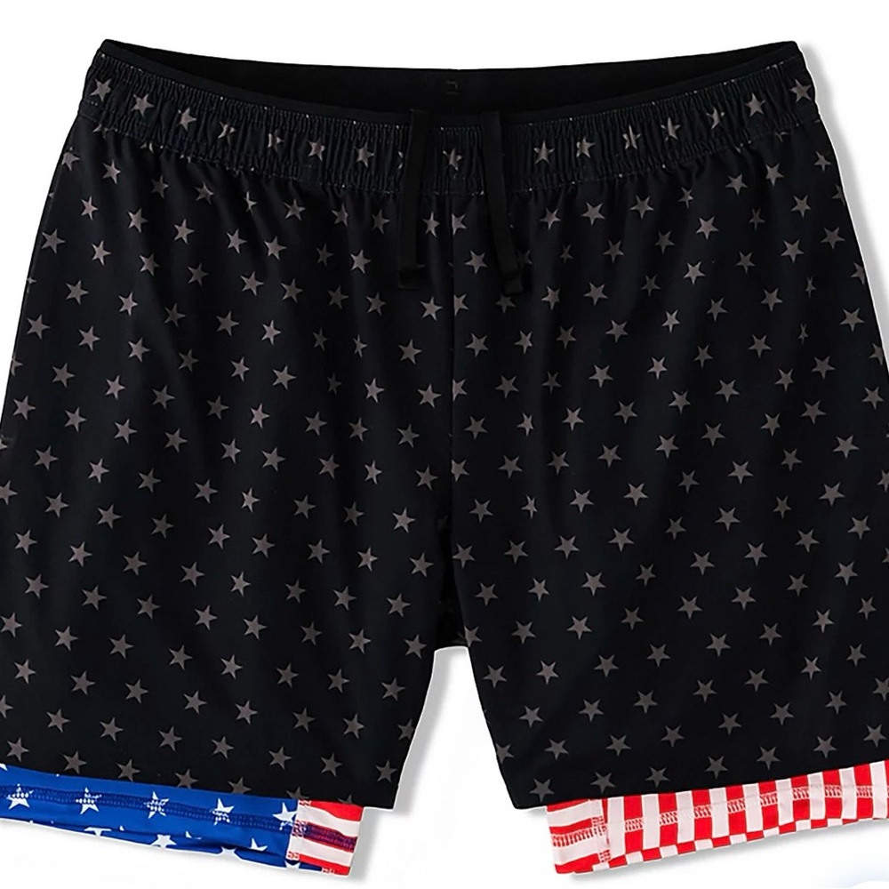 Chubbies Black and Pink Swim Shorts